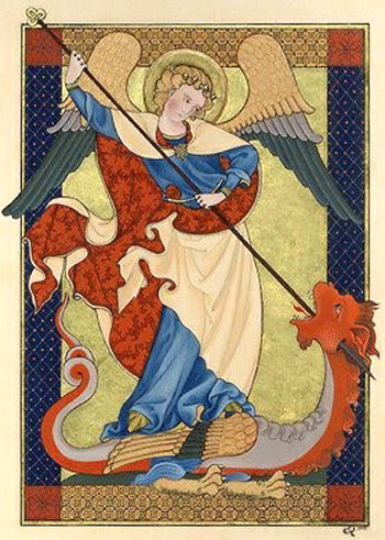 St Michael fighting Satan